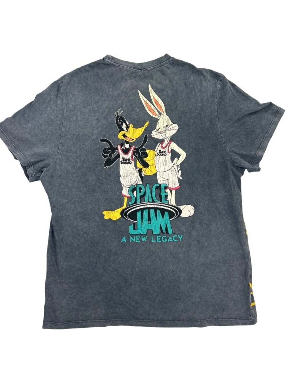 Space Jam A New Legacy Distressed Graphic Tee Sz XL Gray Looney Tunes Streetwear